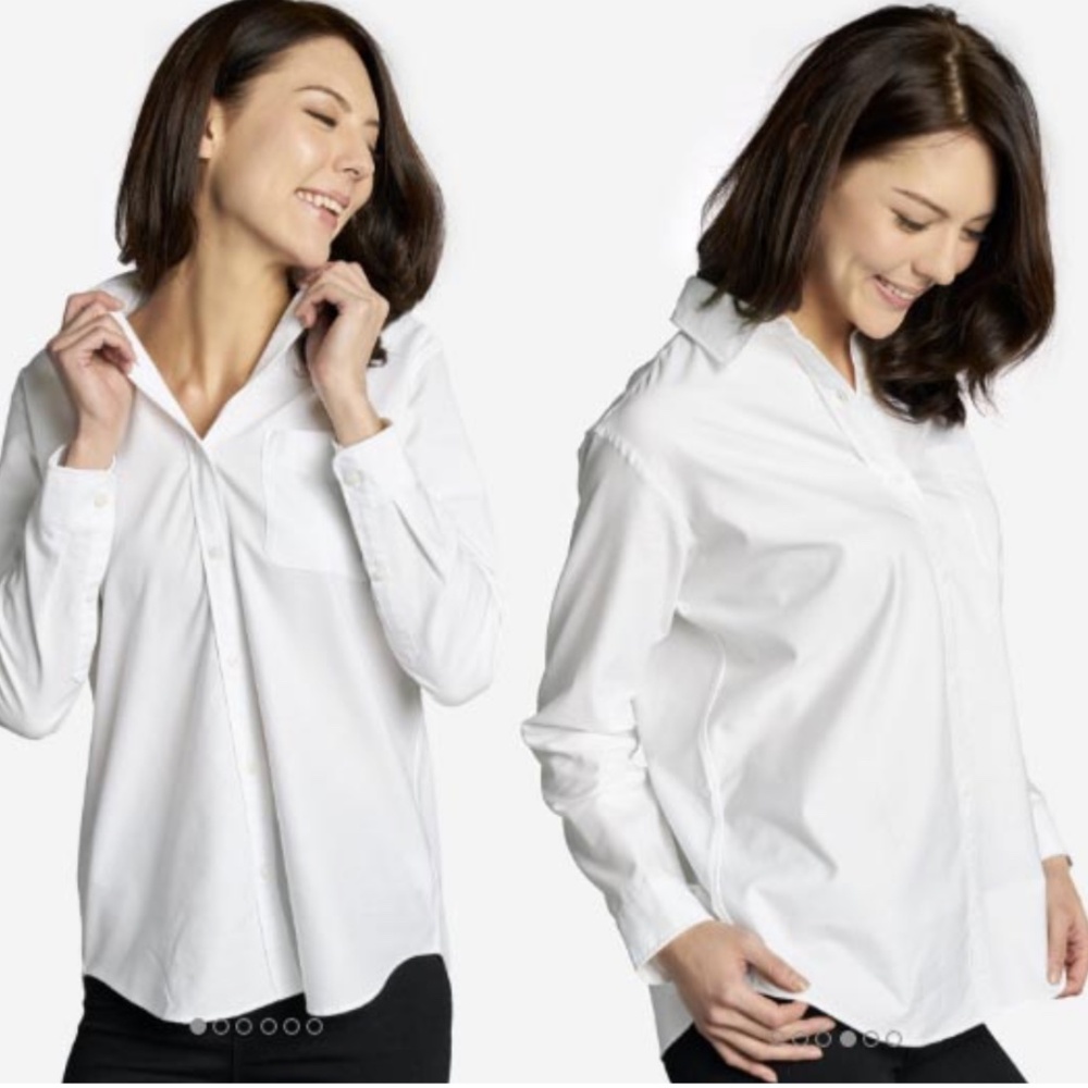 GRANA Italian Poplin Boyfriend Cotton Shirt XXS NWOT
